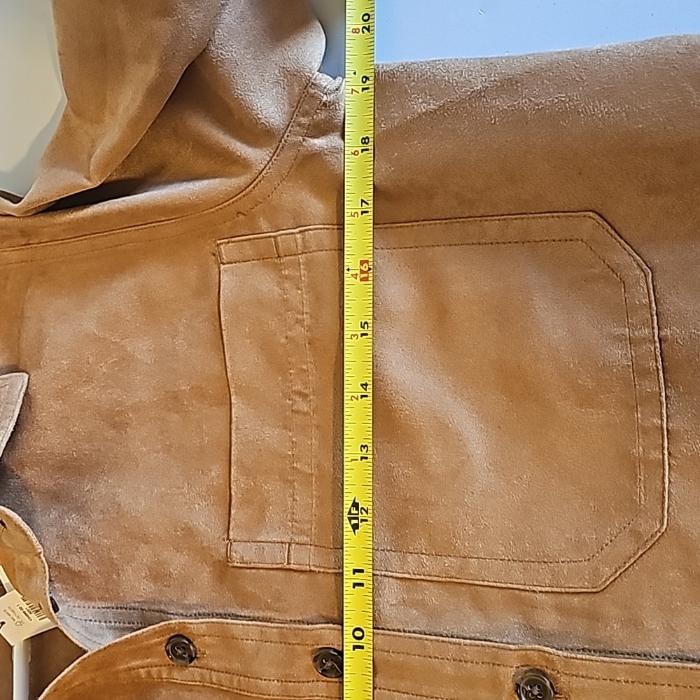 Banana Republic Long-Sleeves Suede Trench Dress Size S Tan - Picture 14 of 15